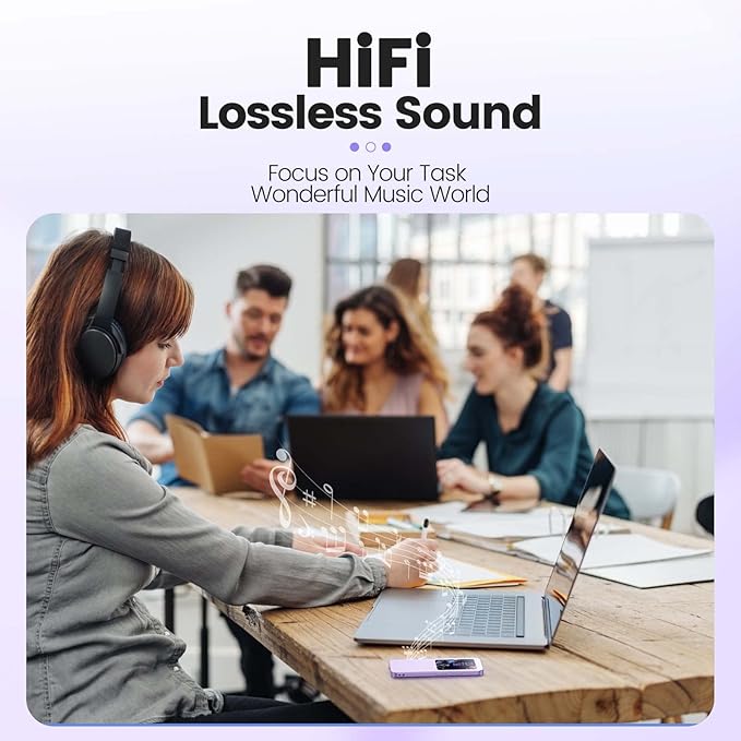 32GB MP3 Player with Bluetooth 5.3, AGPTEK A09X 2.4" Screen Portable Music Player with Speaker Lossless Sound with FM Radio, Voice Recorder, Supports up to 128GB, Purple-StrideForce Fitness