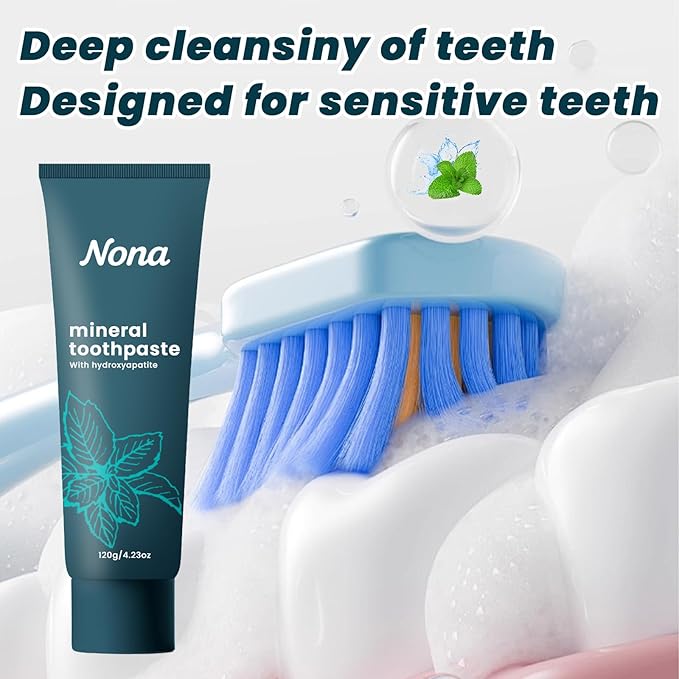 Nano Natural Probiotic Hydroxyapatite Toothpaste - Mild Mint | Fluoride-Free, Remineralizes Teeth, Freshens Breath, Suitable for Sensitive Teeth, Daily Oral Care (2pcs)