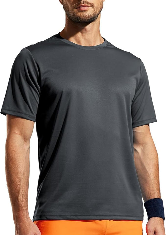 MIER Men's Quick Dry Workout Shirts Moisture Wicking Running Athletic Performance T-Shirts Recycled Polyester Top Tee-StrideForce Fitness