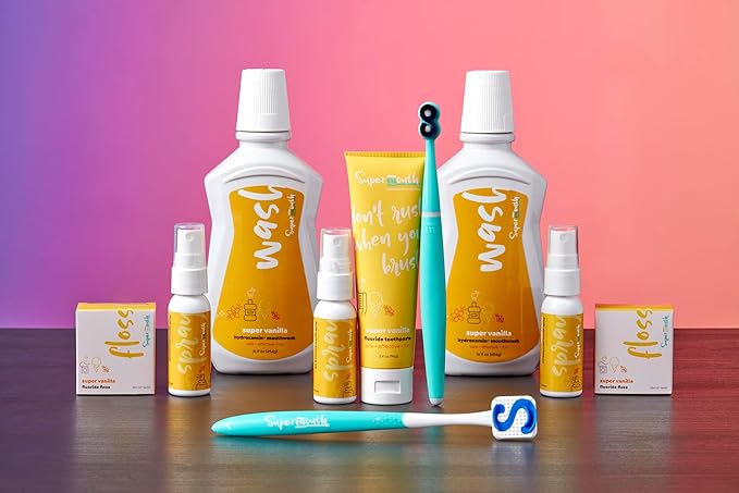 SuperMouth Fluoride Toothpaste - Adults & Kids, Fights Cavities, Whitens, Nano Hydroxyapatite, Dentist Developed, Safe Clean Ingredients, Gentle on Sensitive Teeth, Vitamins D3 & K2, 4 Tasty Flavors