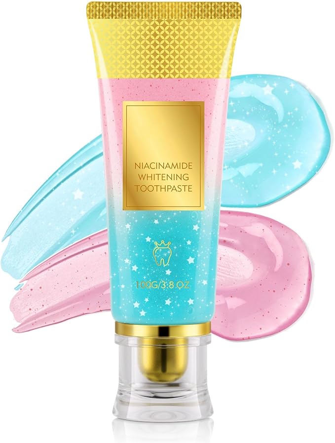 Niacinamide Whitening Toothpaste - Gum Care Strengthen, Tooth Enamel, Prevent Cavities, Fresh Breath, Gentle & Non-lrritating, Fluoride-Free