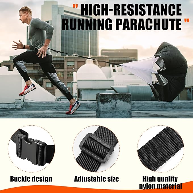 Soccer Training Equipment, Agility Speed Training Set with 20ft Speed Ladder, 12 Cones, 4 Adjustable Hurdles, Jump Rope, Parachute | Ideal for Basketball, Football Practise, for Kids, Youth, Adults-StrideForce Fitness