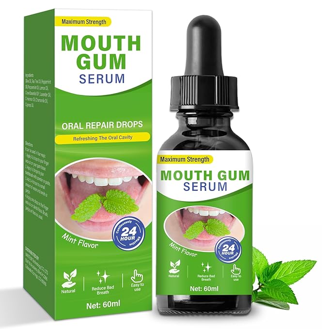 Gum Restore Drops, Gum Repair for Receding Gums & Stain Removal, Bad Breath Treatment for Adults(Green)