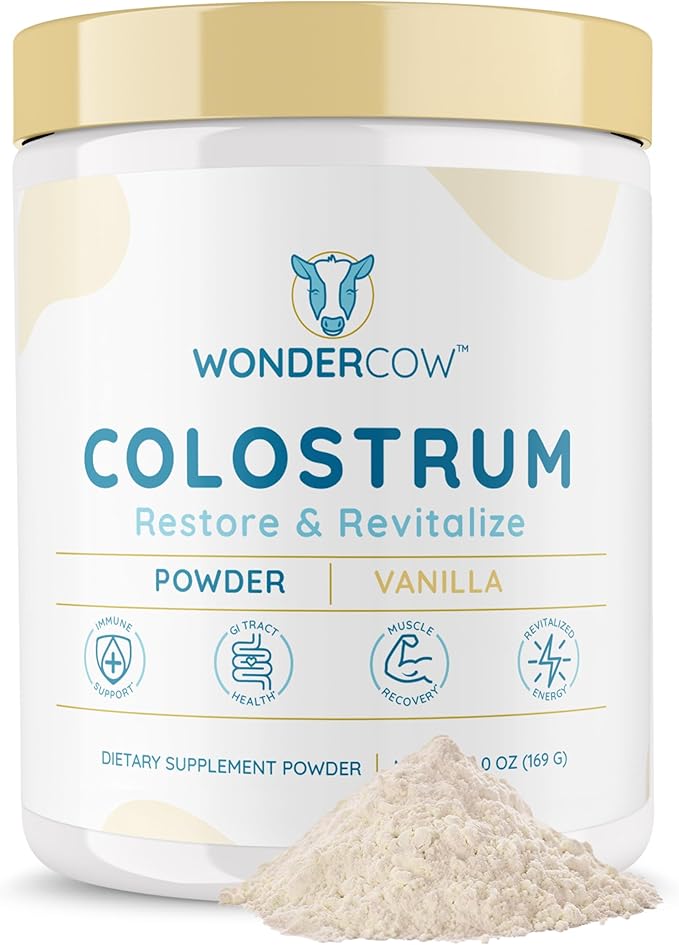 Colostrum Supplement Powder for Gut Health, Immune Support, Muscle Recovery & Wellness | Natural IgG Pure Whole Bovine Colostrum Superfood, Vanilla, 60 Servings-StrideForce Fitness