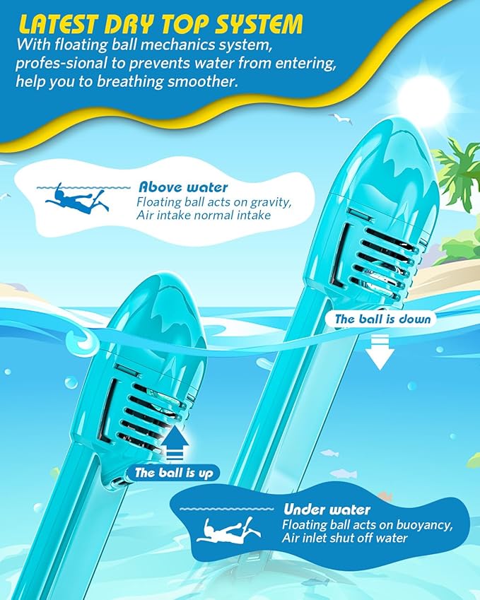 QingSong Kids Snorkel Mask Full Face, Snorkeling Set with Camera Mount, Foldable 180 Degree Panoramic View Snorkeling Gear Anti-Fog Anti-Leak-StrideForce Fitness