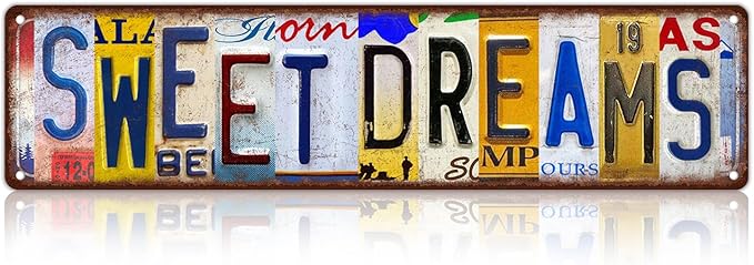 Vintage Sweet Dreams Wall Decor Street Signs Metal Tin Signs 16 x 4 Inches-StrideForce Fitness