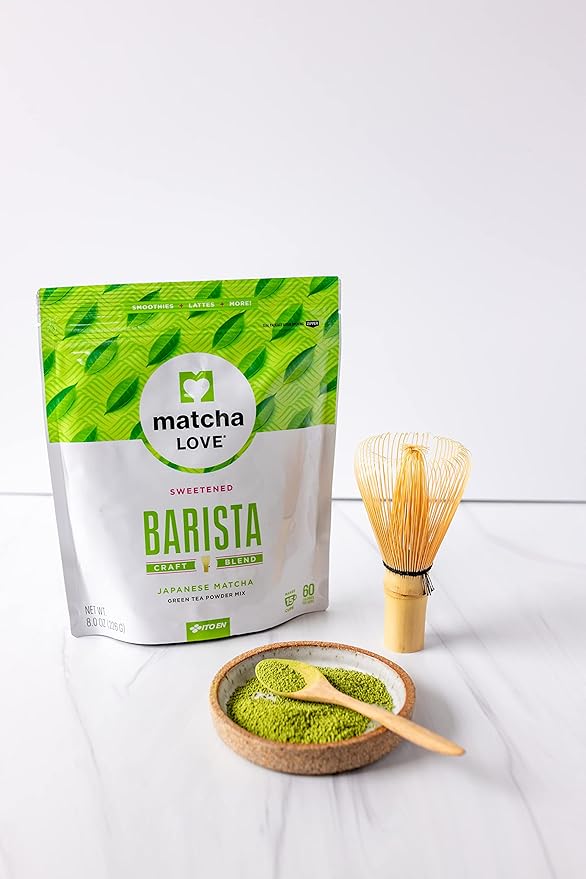 Matcha Love Green Tea Powder Packet, Sweetened, 8 Ounce-StrideForce Fitness