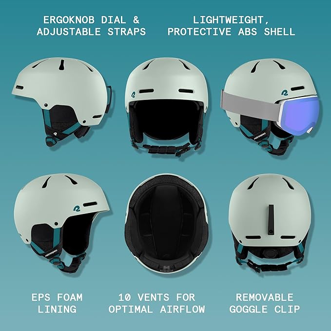 Retrospec Comstock Ski Helmet - Snowboard Helmet for Adults & Youth - Adjustable Fit Snow Helmet with Protective Shell and Breathable Vents for Men, Women, Boys & Girls-StrideForce Fitness