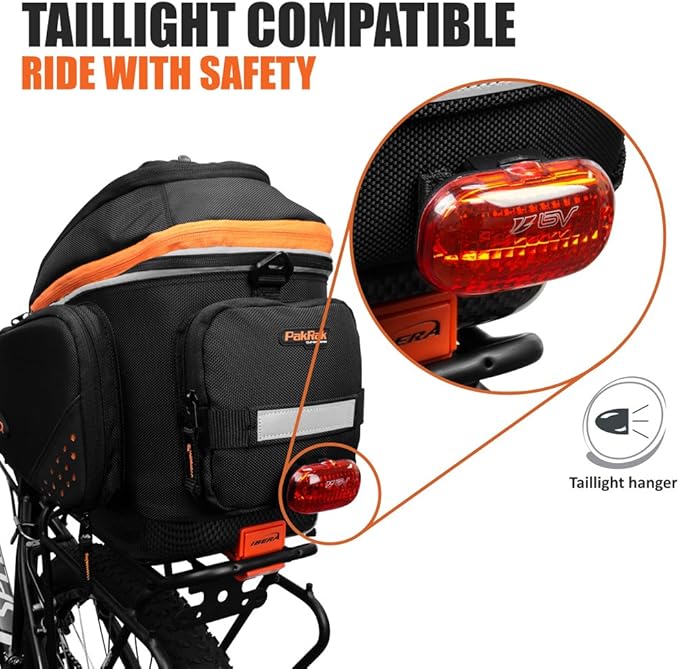 Ibera PakRak Touring Bicycle Seatpost/Disc/Non/Disc Rack and Quick Release Bag-StrideForce Fitness