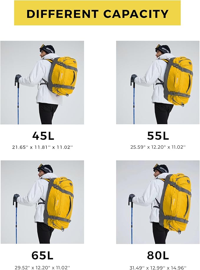 Ubon Large Duffel Bag Weekender Bags with Shoe Compartments 4-Way Sports Gym Backpack with Padded Straps Camping Traveling Duffle Bag-StrideForce Fitness