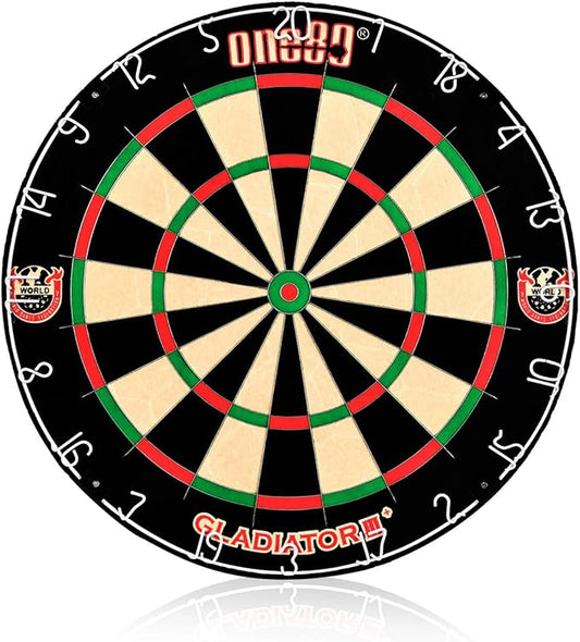Gladiator Dartboard with Top-Grade African Sisal and Sword Edge Staple Free Wire Spider for Maximum Scoring Potential and Less Bounce Outs-StrideForce Fitness