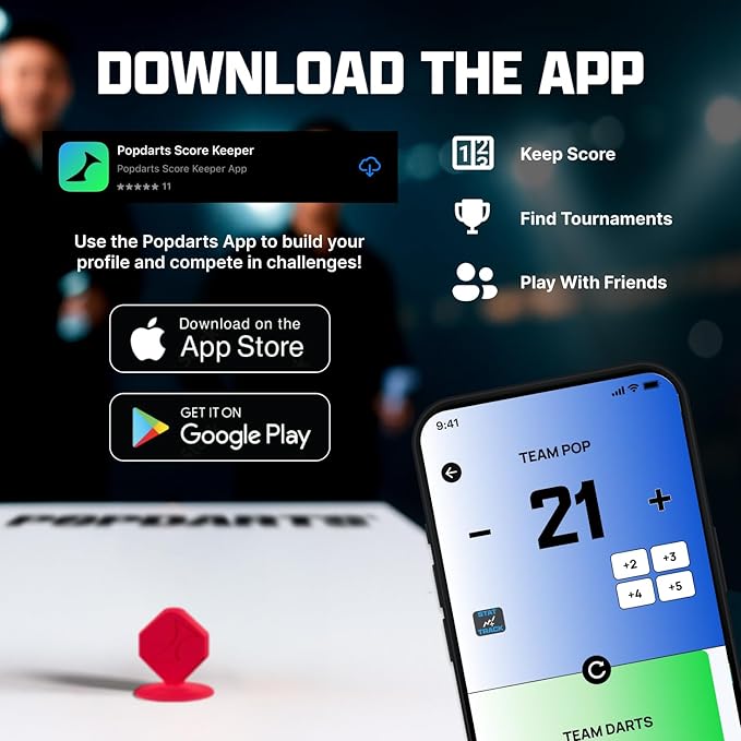 Popdarts Game Rookie Pack – Beginner-Friendly Suction Cup Dart Game for Kids, Families, and New Players | Indoor & Outdoor Target Toss Game | Fast Setup, Durable, Simple Rules, and Fun for All Ages!-StrideForce Fitness