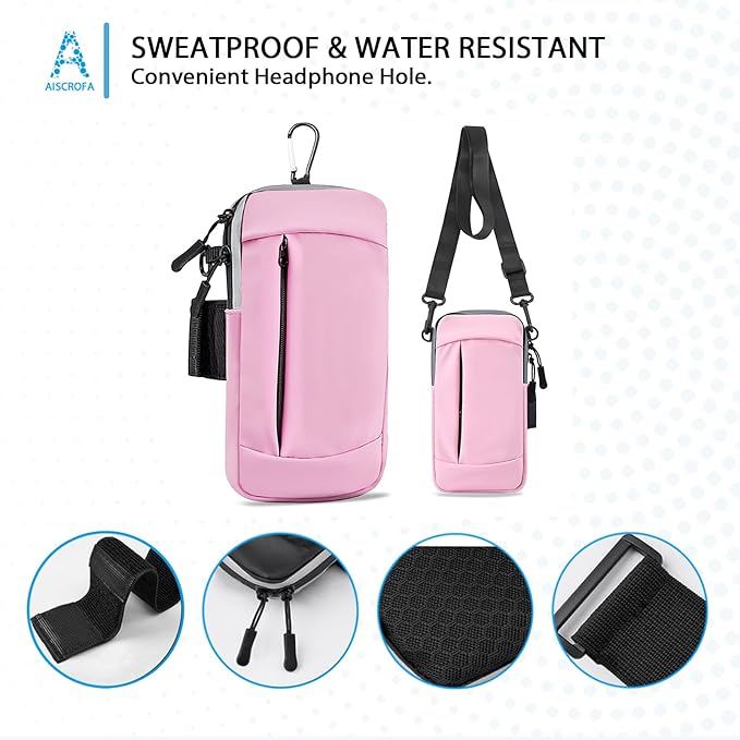 Phone Holder Arm Bands for Running Armband Small Crossbody Bags for Women Kids,iPhone 15 14 13 12 11 Pro Max Xs Xr X 6 7 8 Plus SE Mini Galaxy Ultra Edge S24 S23 Note-StrideForce Fitness