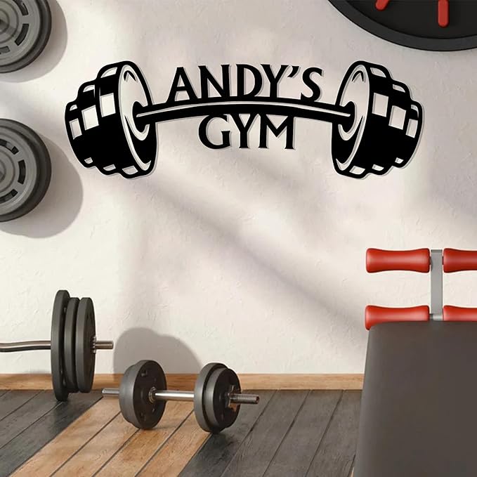 Luxury Personalized Gym Metal Sign, Custom Home Gym Sign, Home Gym Decorations, Gifts for Fitness Lovers, Workout Room Decor, Gym Signs for Home Gym, Christmas Gifts 5-StrideForce Fitness