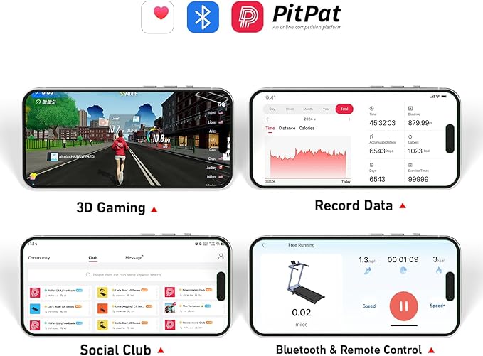 Treadmill with 5% Incline, 300lbs Capacity Folding 15 HP Small Treadmills for Home Portable Running Treadmill with Handles Quiet Brushless Dual Cushion System, Electric Compact Treadmil-StrideForce Fitness