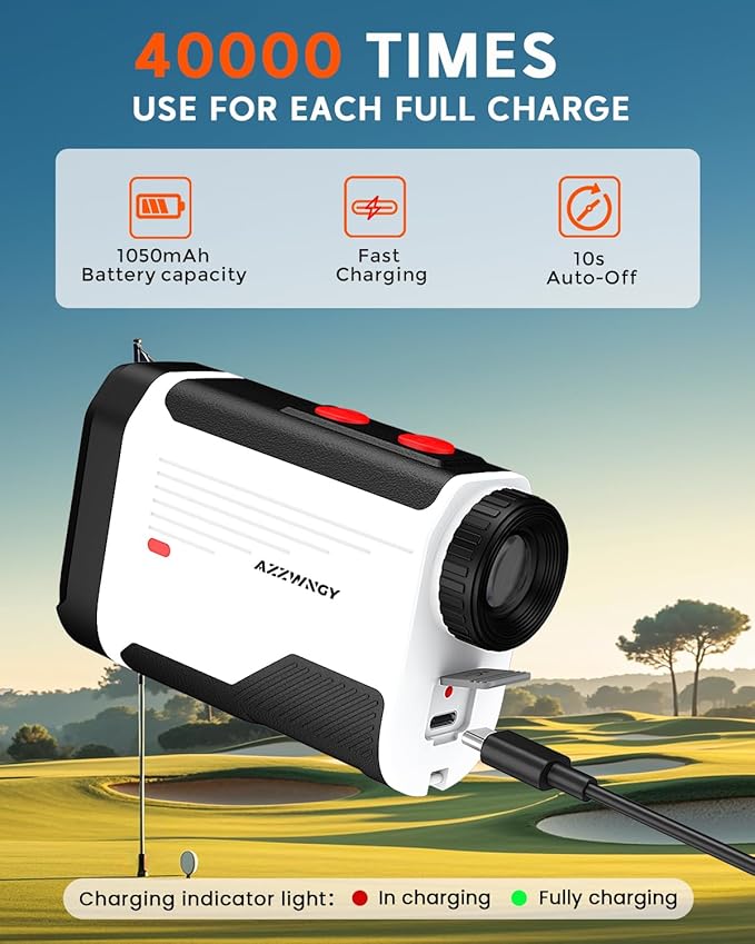 Golf Rangefinder with Slope - 1300/1500 Yards Laser Range Finder for Golf & Hunting, 7X Magnification, High-Precision Flag Locking Vibration, Rechargeable, IP54 Waterproof, Built-in Magnetic Strip-StrideForce Fitness