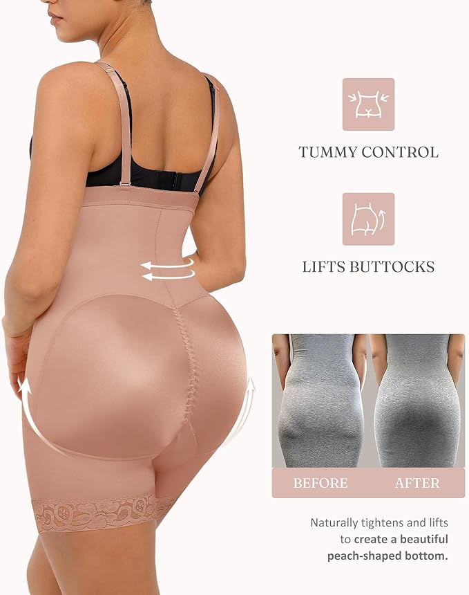FeelinGirl Faja Body Shaper Tummy Control Shapewear for Women Butt Lifter Post Surgery Fajas Postparto Para Mujer-StrideForce Fitness
