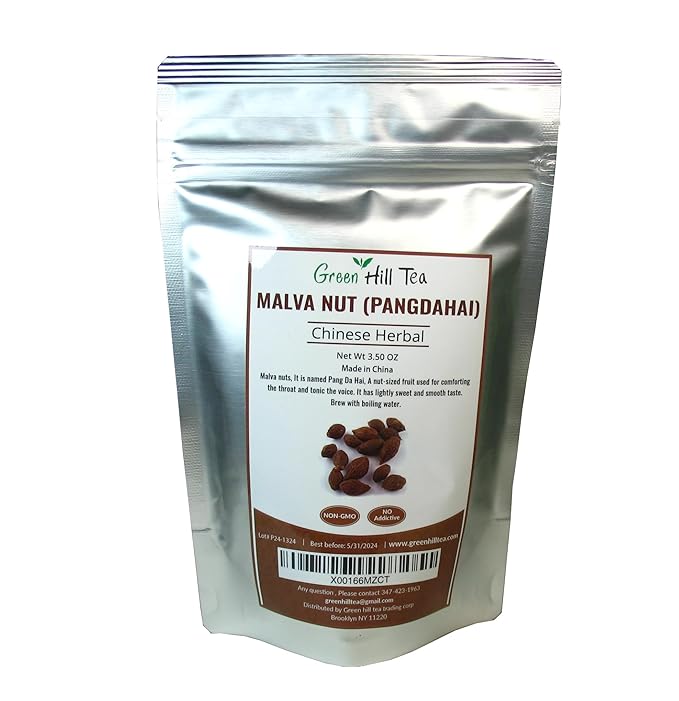 Greenhilltea, Malva Nut Dried Sterculia Lychnophora, Dried Pangdahai胖大海, Caffeine free .NO GMO, NO Additives, Selected,shipping from USA, packaged in foil zip lock bag 3.5 OZ-StrideForce Fitness