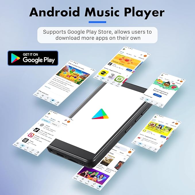 144GB MP3 Player with Bluetooth and WiFi, Android 13 Music Player 4-inch Touch Screen mp4 Players with Bluetooth with Spotify tiktok YouTube Amazon Music, MP4&MP3 Player up to 1TB (Black)-StrideForce Fitness