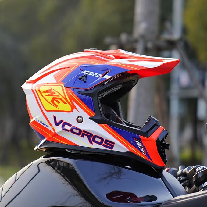 VCOROS H637 Adult Motocross Helmets ATV Dirtbike BMX MX Offroad Adventure UTV Helmets DOT Approved-StrideForce Fitness