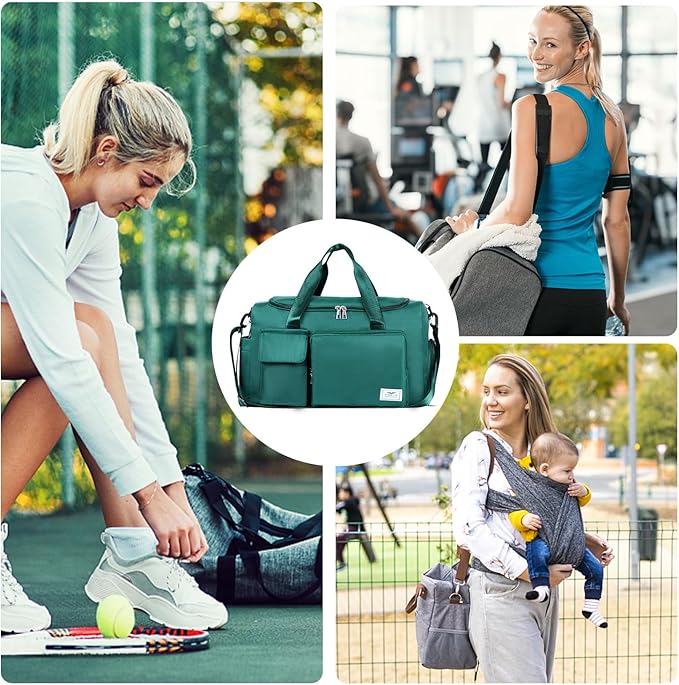 FIORETTO Women's Gym Duffle Bag with Shoes Compartment, 37L Capacity, Ideal for Travel, Gym, Sports, Duffel, Weekender-StrideForce Fitness