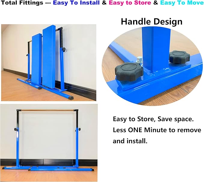 4FT/5FT Gymnastic Bar Set Gymnastics Horizontal Bar Gymnastics Kip Bar for Kids Home Use-StrideForce Fitness