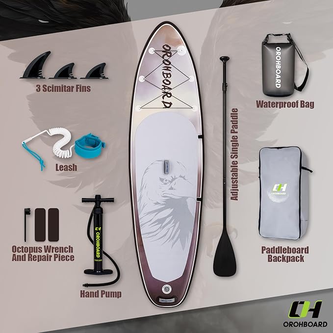 10’6/11’6 Inflatable Stand Up Paddle Board with Premium Paddleboards Accessories, Wide Stable Designed SUP Paddleboard for Adults & Youth.-StrideForce Fitness