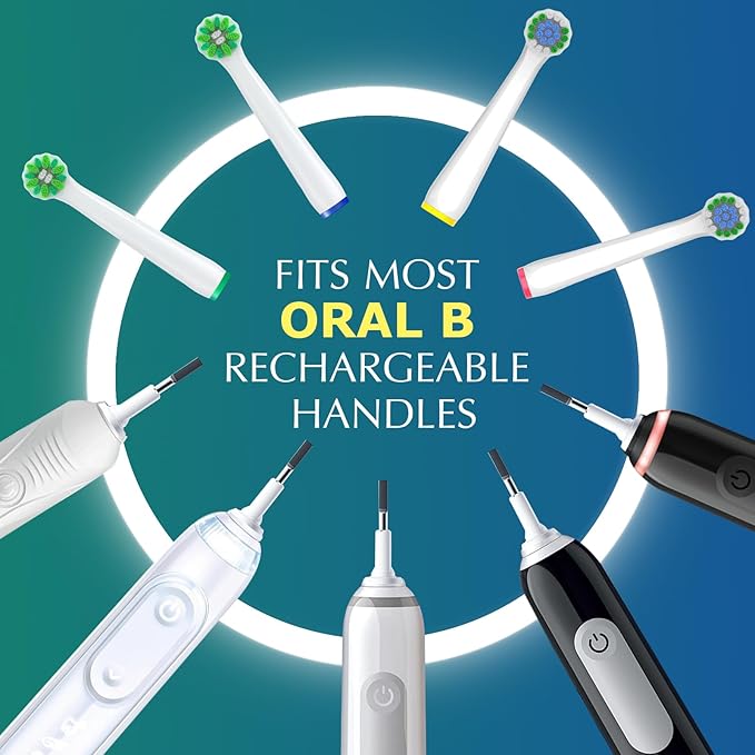 Replacement Toothbrush Heads Compatible with Oral B Braun Pro 1000 Electric Toothbrush Heads, 8 Count Precision Clean Brush Heads Refill Compatible with Oral B Pro 100/500/1000/1500/Genius X