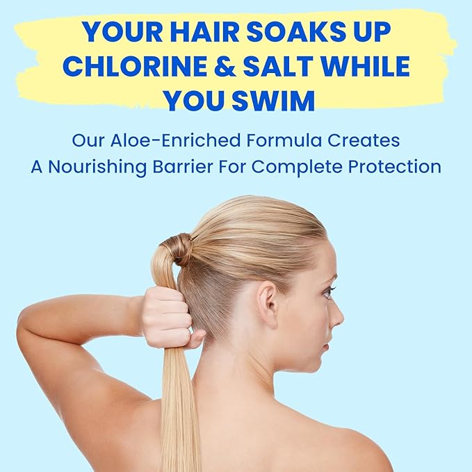 AQUA GUARD Pre-Swim Hair Defense | No More Swim Hair | Prevents Chlorine Damage + Softens Hair While Swimming | Made in California | Color Safe, Leaves Hair Smelling Great | 5.3 oz (2 Pack)-StrideForce Fitness