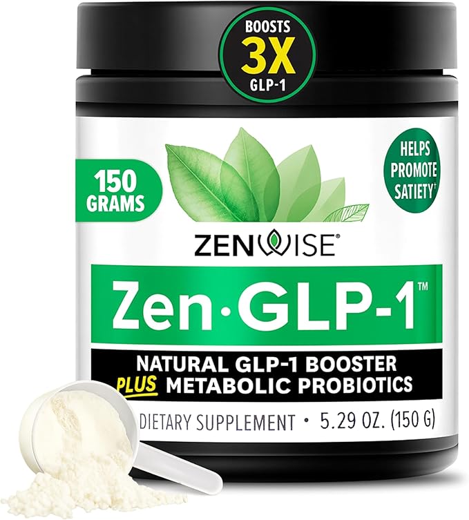 Zenwise Health ZenGLP-1, Natural GLP-1 with Metabolic Probiotics to Help Control Hunger & Cravings and Support Digestive Health - GLP-1 Supplement Support for Women & Men - 15-Day Serving-StrideForce Fitness