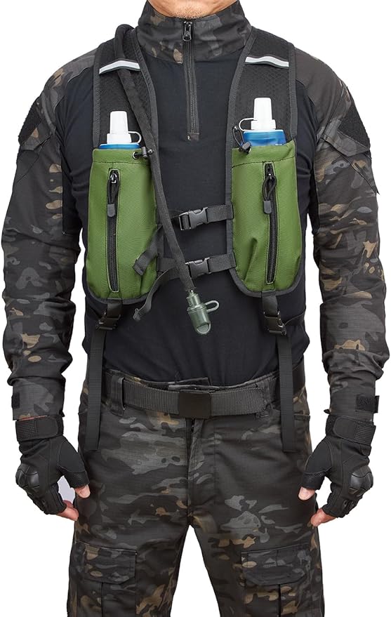 ATBP Running Hydration Vest Pack Tactical 3L Water Bladder Backpack Bag for Cycling Marathon Hiking Daypack Men & Women-StrideForce Fitness