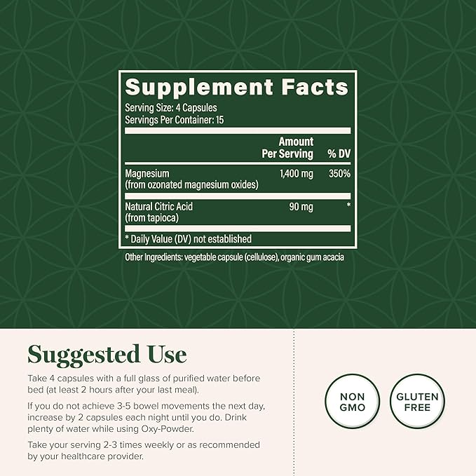 Global Healing Oxy-Powder Colon Cleanse, Constipation Relief for Women & Men, Magnesium Oxide Colon Cleanser & Detox for Weight Loss, Gut Cleanse Detox for Women and Men-StrideForce Fitness