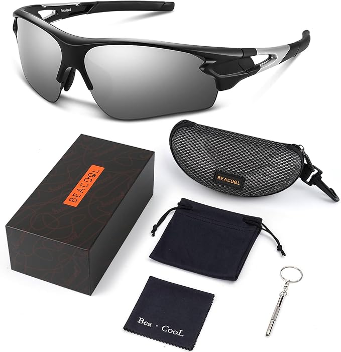 BEACOOL Polarized Sports Sunglasses for Men Women Youth Baseball Fishing Cycling Running Golf Motorcycle Tac Glasses UV400-StrideForce Fitness