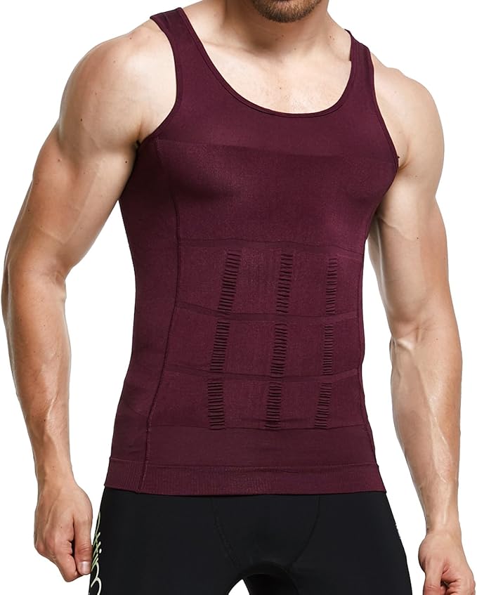 GKVK Mens Slimming Body Shaper Vest Shirt Abs Abdomen Slim-StrideForce Fitness