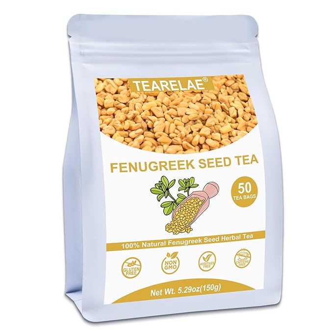 TEARELAE - Fenugreek Tea Bag - 3g x 50 Count - Premium Natural Fenugreek Seed Tea - Non-GMO - Caffeine-free - Support Digestion & Improve Heart Health-StrideForce Fitness