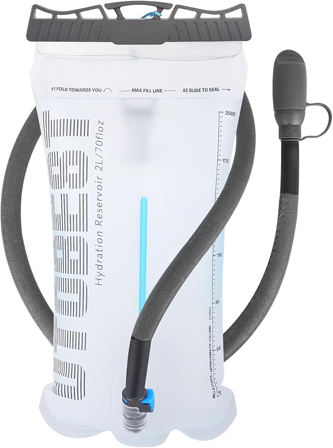 UTOBEST Hydration Bladder,TPU Water Bladder,Water Bladder for Hiking Backpack,BPA Free,Wide Opening,Leak-Proof,Water Reservoir for Hiking Cycling Camping Running-StrideForce Fitness