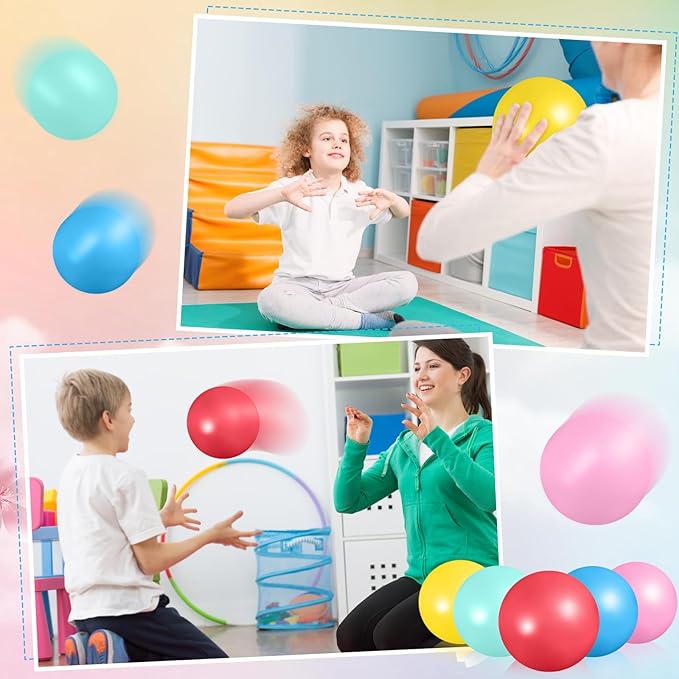 Aoriher 10 Pieces 9 Inch Exercise Pilates Ball Yoga Therapy Core Ball for Yoga Stability Barre Training Stretching Physical Posture Training Gym-StrideForce Fitness