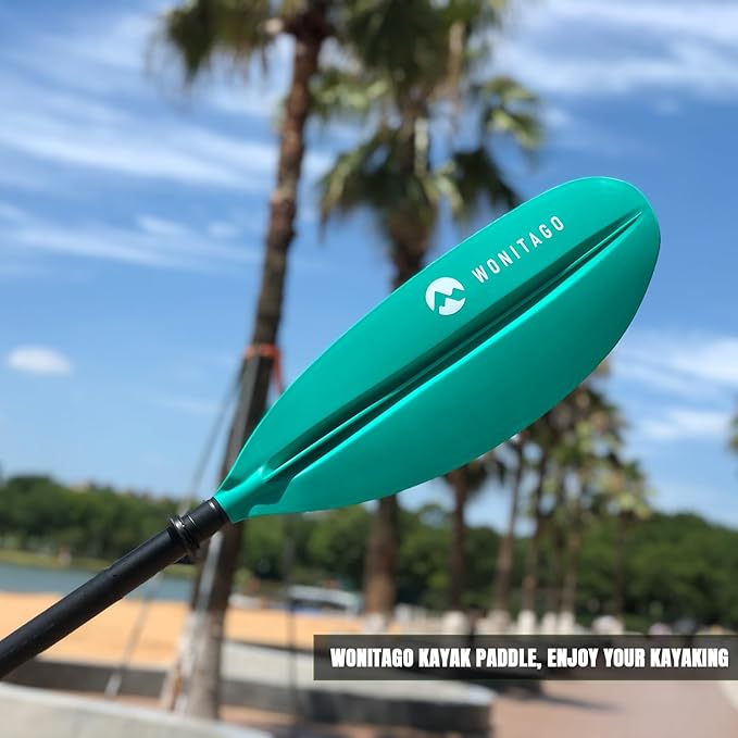 Kayak Paddle with Aluminum Shaft and Reinforced PP Blade, Floating Kayak Oar for Kayaking Canoeing and Boating, 220 cm/86 inches - 230 cm/90 inches-StrideForce Fitness