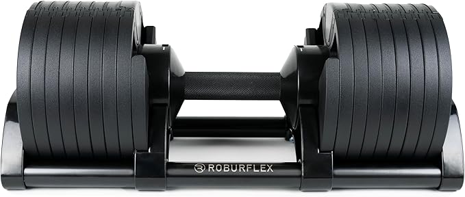 Adjustable Dumbbell (Single) by ROBURFLEX for Workout Strength Training Fitness Home Gym-StrideForce Fitness
