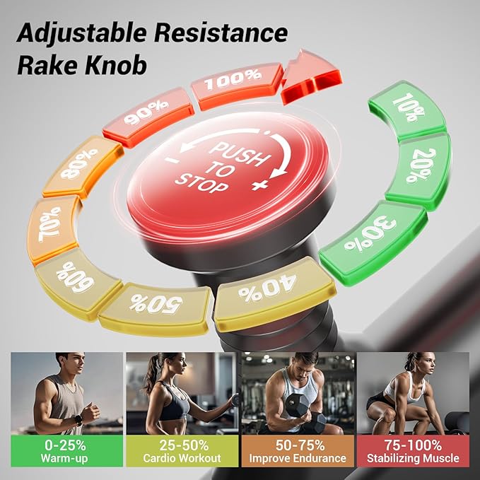 CURSOR FITNESS Exercise Bike, Stationary Bikes for Home, 300 LBS Capacity, Workout Bike with Silent Belt Drive, Indoor Cycling Bike with Extra Comfort Seat/IPad Mount/3 Bottle Holders-StrideForce Fitness