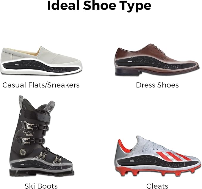 Ultra-Thin Plantar Fasciitis Insoles Designed for Comfort & Maximum Pain Relief, Ideal for Dress Shoes & Boots | Black (Men's 11-11.5, Women's 12.5)-StrideForce Fitness