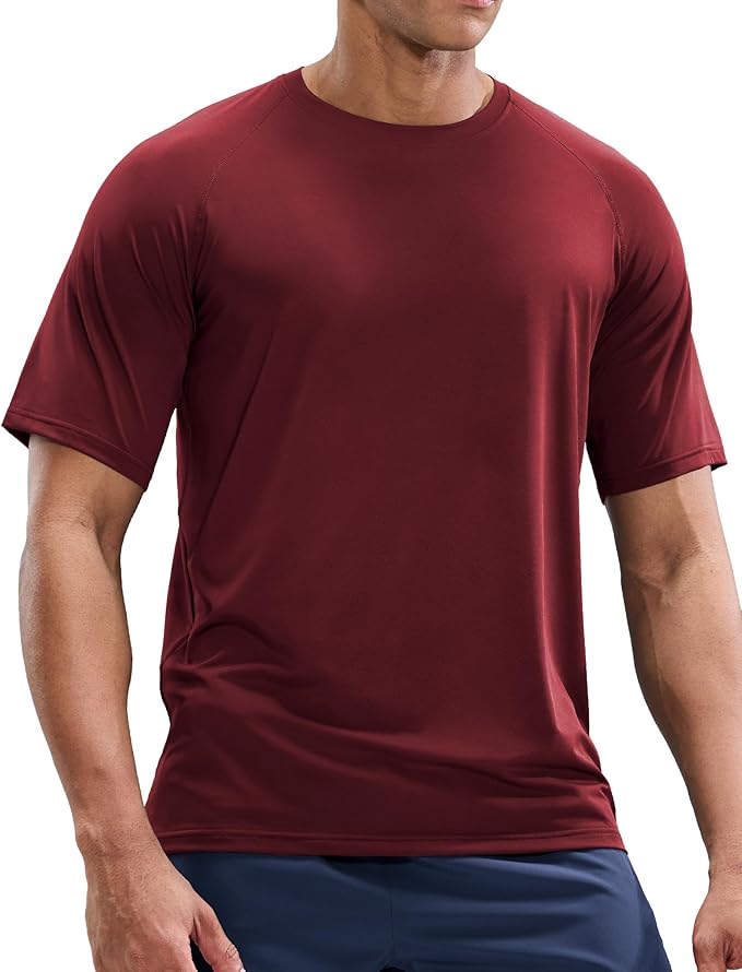 MIER Men's Dry Fit Workout T-Shirts Athletic Running Tee Short Sleeve Crew Neck Gym Tops, Polyester, Moisture Wicking-StrideForce Fitness