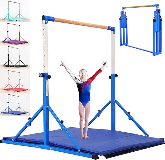 4FT/5FT Gymnastic Bar Set Gymnastics Horizontal Bar Gymnastics Kip Bar for Kids Home Use-StrideForce Fitness