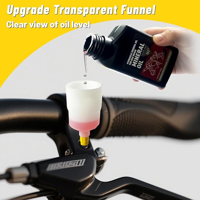 Brake Bleed Kit,Bicycle Hydraulic Brake Bleed Kit Including 150ML Mineral Oil for Shimano,TEKTRO, TRP Hydraulic Disc Brakes-StrideForce Fitness