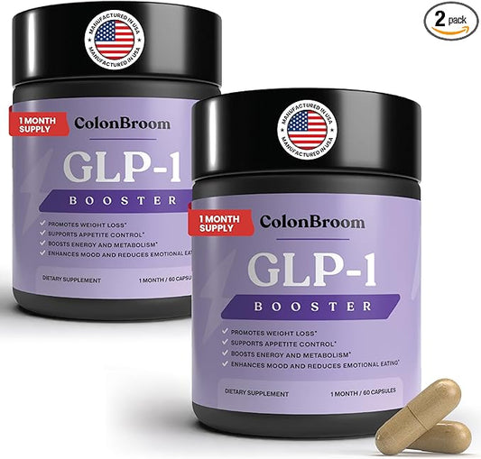 ColonBroom GLP-1 Weight Management Supplement for Women & Men - GLP1 Supports Gut Health, Metabolic Wellness & Appetite Regulation - Vegan, Gluten-Free, Non-GMO Fiber Capsules - 120 Count-StrideForce Fitness