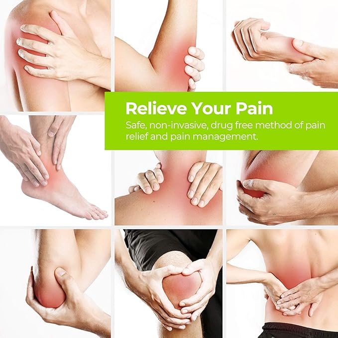 AUVON 4 Outputs TENS Unit EMS Muscle Stimulator Machine for Pain Relief Therapy with 24 Modes Electric Pulse Massager, 2" and 2"x4" Electrodes Pads, Black-StrideForce Fitness