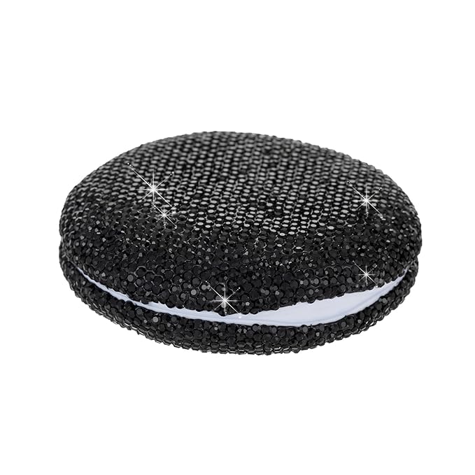 Retainer Case Cute Mouse Guard Case Slim Aligner Case Compatible with Invisalign Bling Night Guard Case Orthodontic Retainer Box Magnetic Denture Holder (Black)