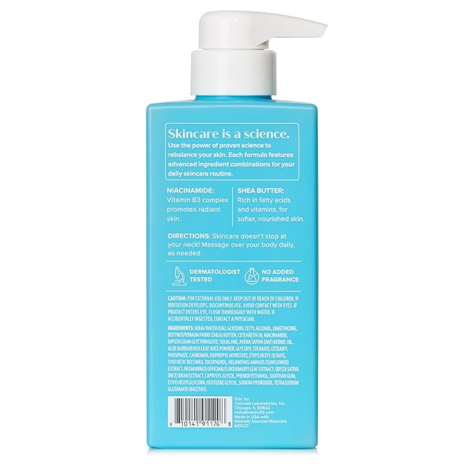 MEDIX Fragrance Free Niacinamide Face Moisturizer + Shea Butter Cream For Face & Body Lotion | Anti Aging Skin Care Firming Cream For Wrinkles, Dark Spots, Large Pores, 15 Fl Oz-StrideForce Fitness