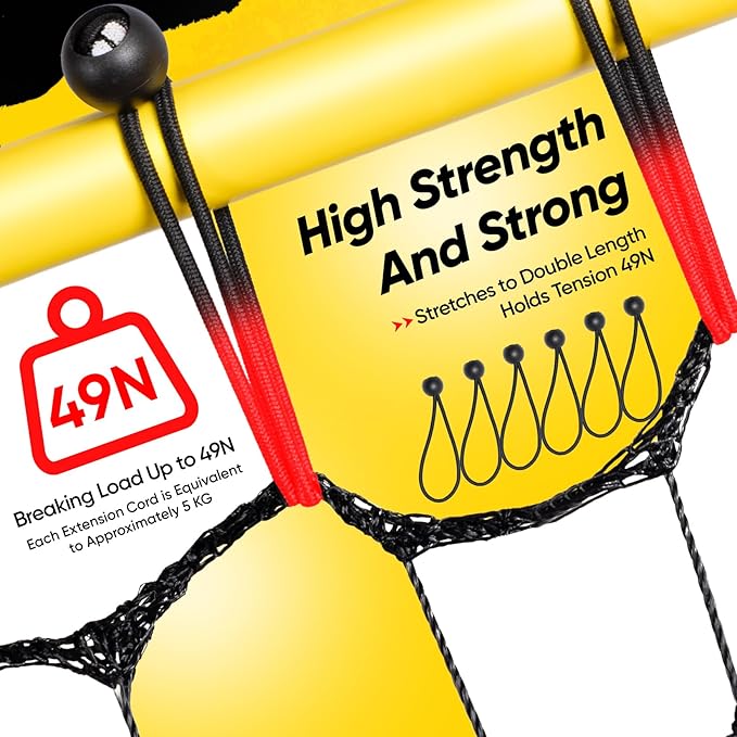 Adjustable Volleyball Rebounder Net Equipment 7x4 FT with Volleyball Practice for Adult Backyard Indoor Outdoor Training-StrideForce Fitness