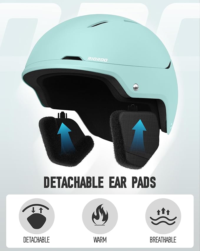 Ski Helmet and Goggles Set, Snowboard Helmet Goggles for Men Women & Youth, Shockproof Snow Helmet Anti Fog OTG Snow Goggles for Skiing Snowboarding-StrideForce Fitness